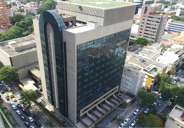 Fachada do Hospital Mater Dei Santo Agostinho em Belo Horizonte
